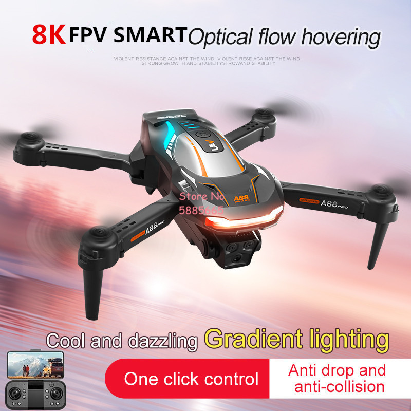 Drone Rc Folding - Photographie aérienne 8K, positionnement du flux