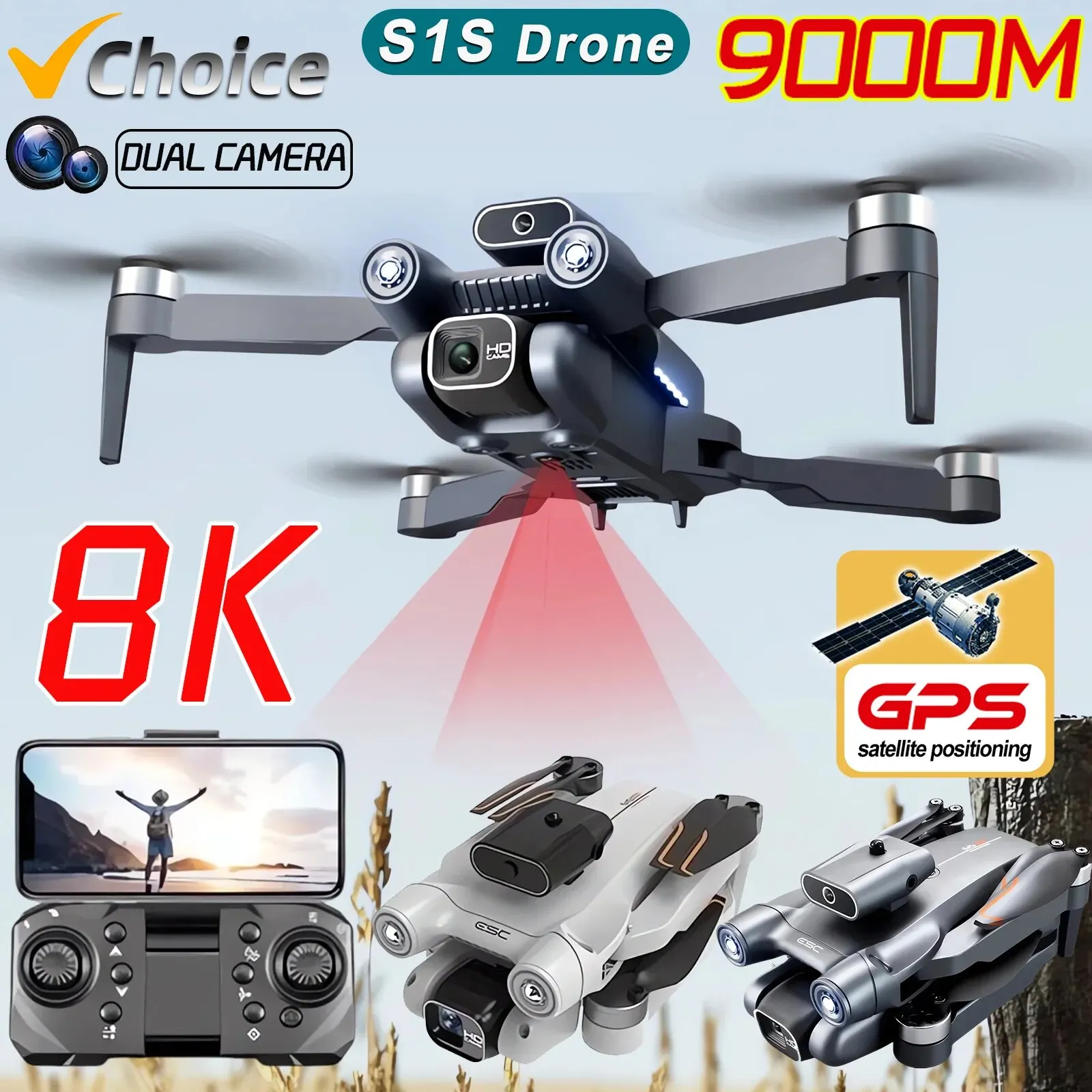 Drone Z - S1S 5G GPS Drone Caméra 8K,