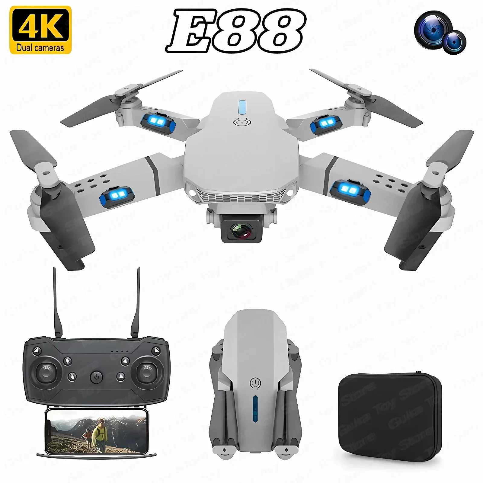 Drone E88 Pro WIFI FPV Grand A - Drone Rc App avis et prix