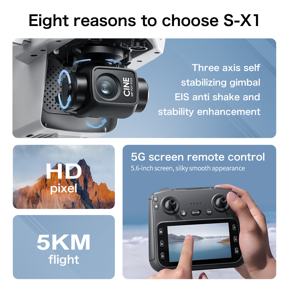Drone Lenovo S-X1 8K HD Profes - Drone Vera Rc avis et prix