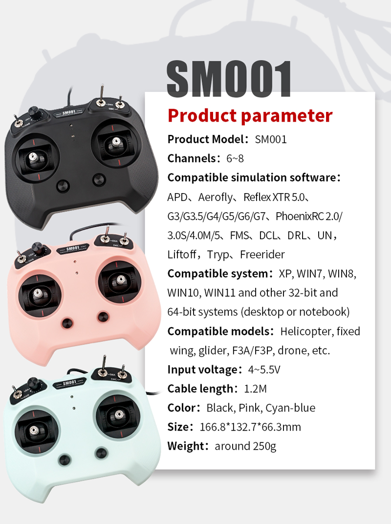 Flysky SM001 6/8CH RC simulate - Drone Rc Simulator avis et prix