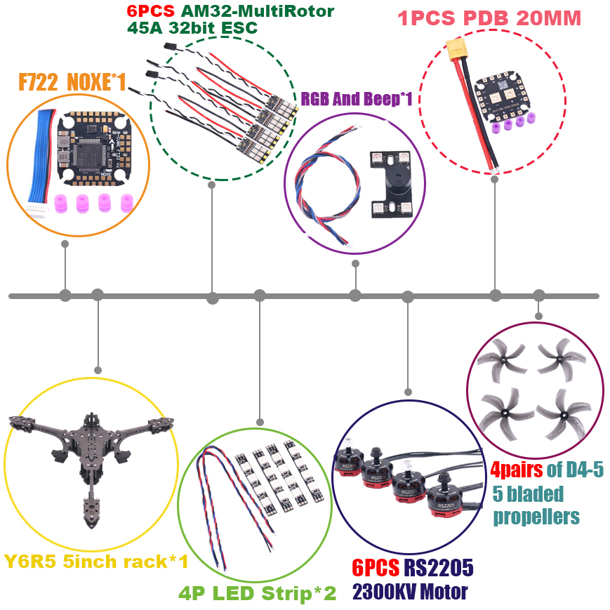 Kit de châssis de drone FPV B- - Micro Fpv Quad avis et prix
